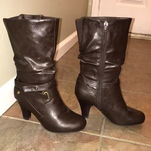 Rebel Women’s Brown Heeled Kelsey Boots | Size 7M